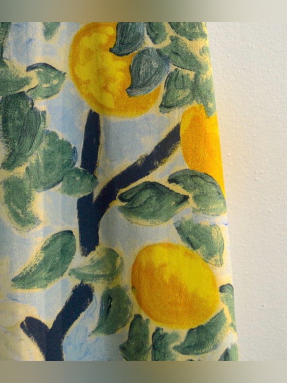 WHIT Silk Lemon Grove Slip Dress - Yellow & Green - Picture 8 of 8